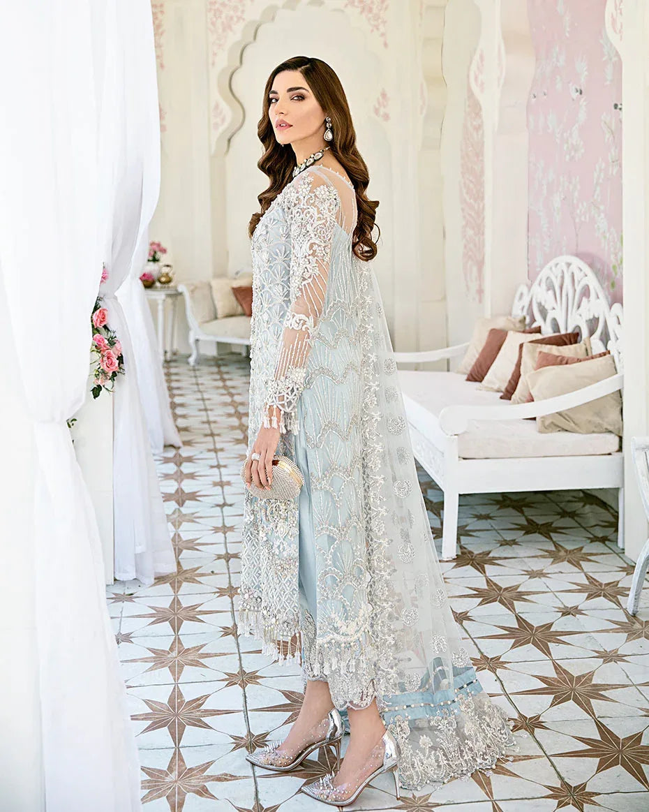 Gulaal | Wedding Formals | Avenir Embroidered Net 3-Piece Suit WS-01 - Aqsa Fabrics