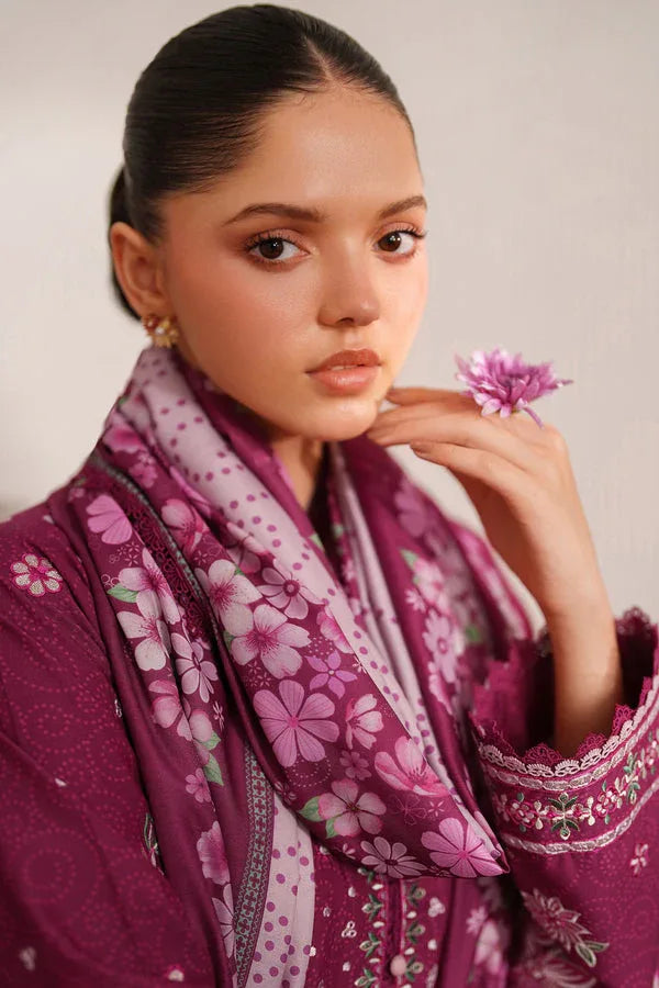 Farasha | Meline Premium Viscose 25 | Berry Blush - Aqsa Fabrics