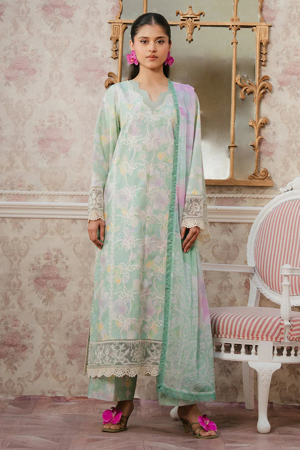 Ayzel | Armelia Printed Lawn 25 | Liora - Aqsa Fabrics