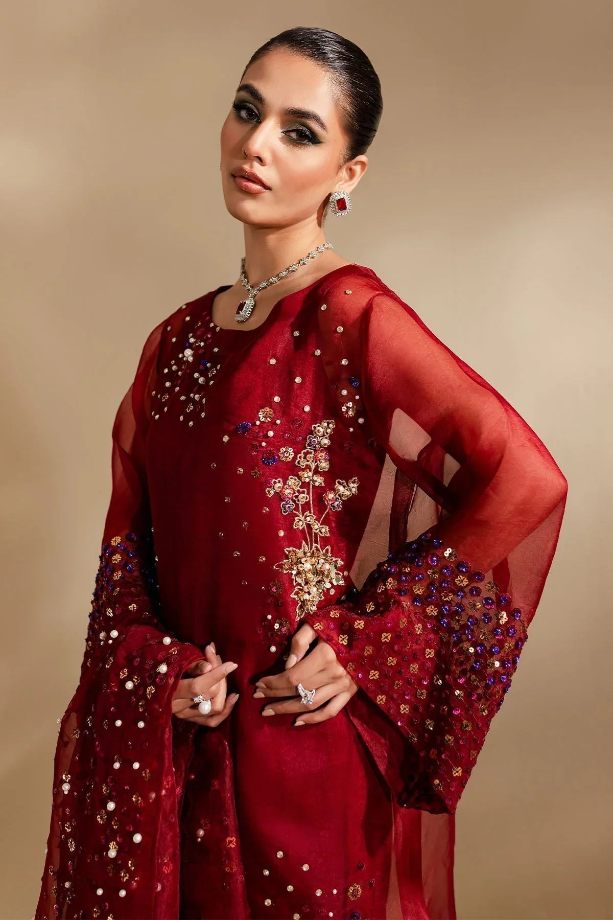 Nureh | Tiny Twinkles | LOVE STRUCK - Aqsa Fabrics