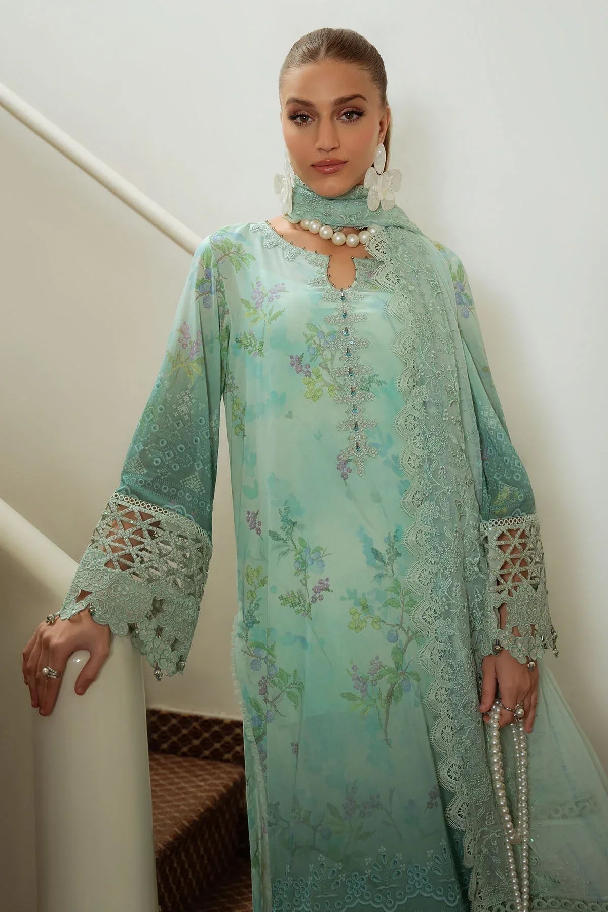 Nureh | Maya Swiss Lawn | NS-150 - Aqsa Fabrics