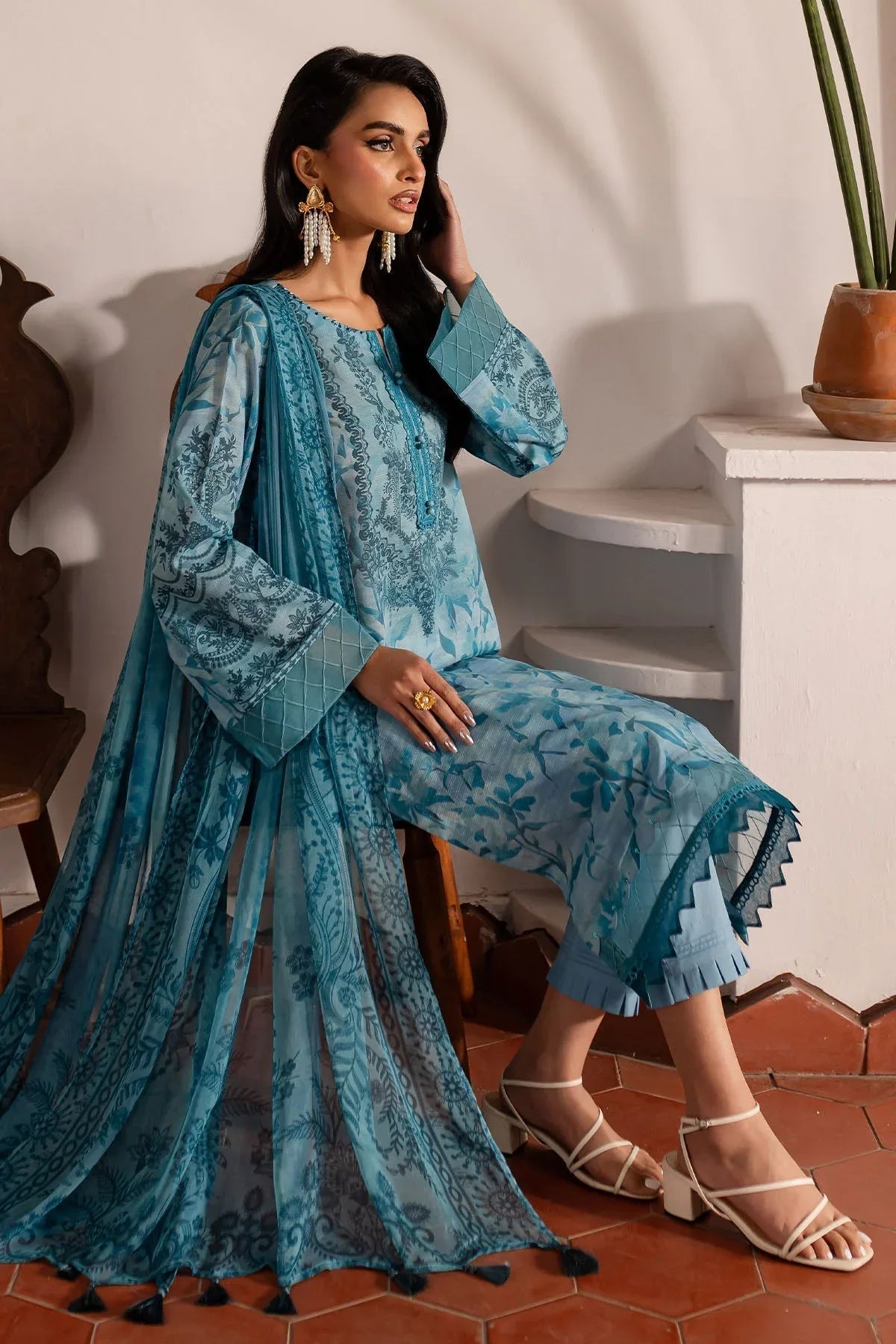 Nureh | Printed lawn 25 | SP-140 - Aqsa Fabrics