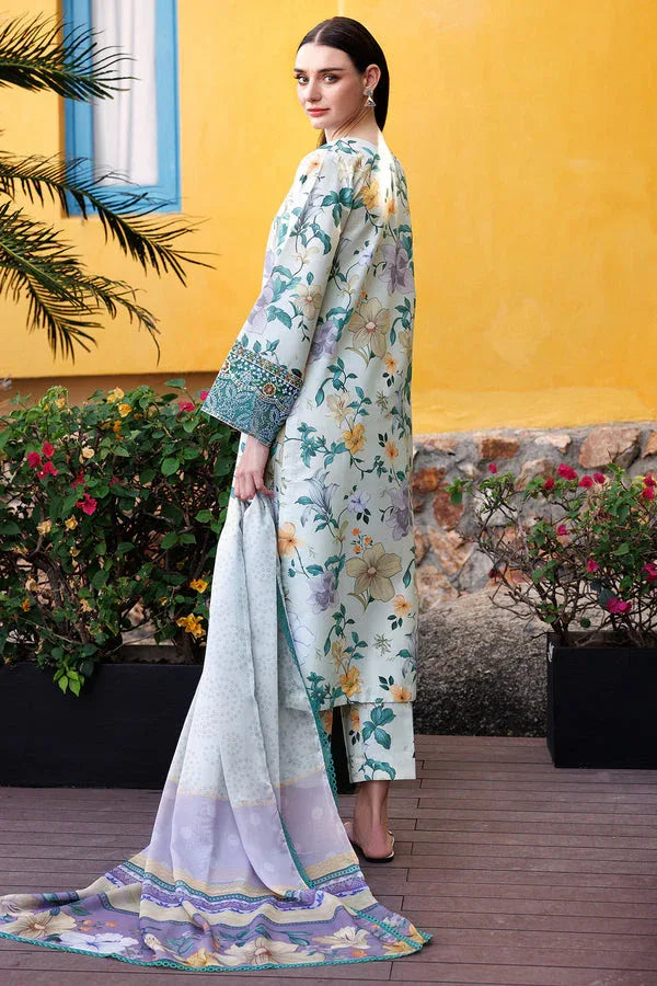 Farasha | Printed Essentials | Aqua Sparkle - Aqsa Fabrics