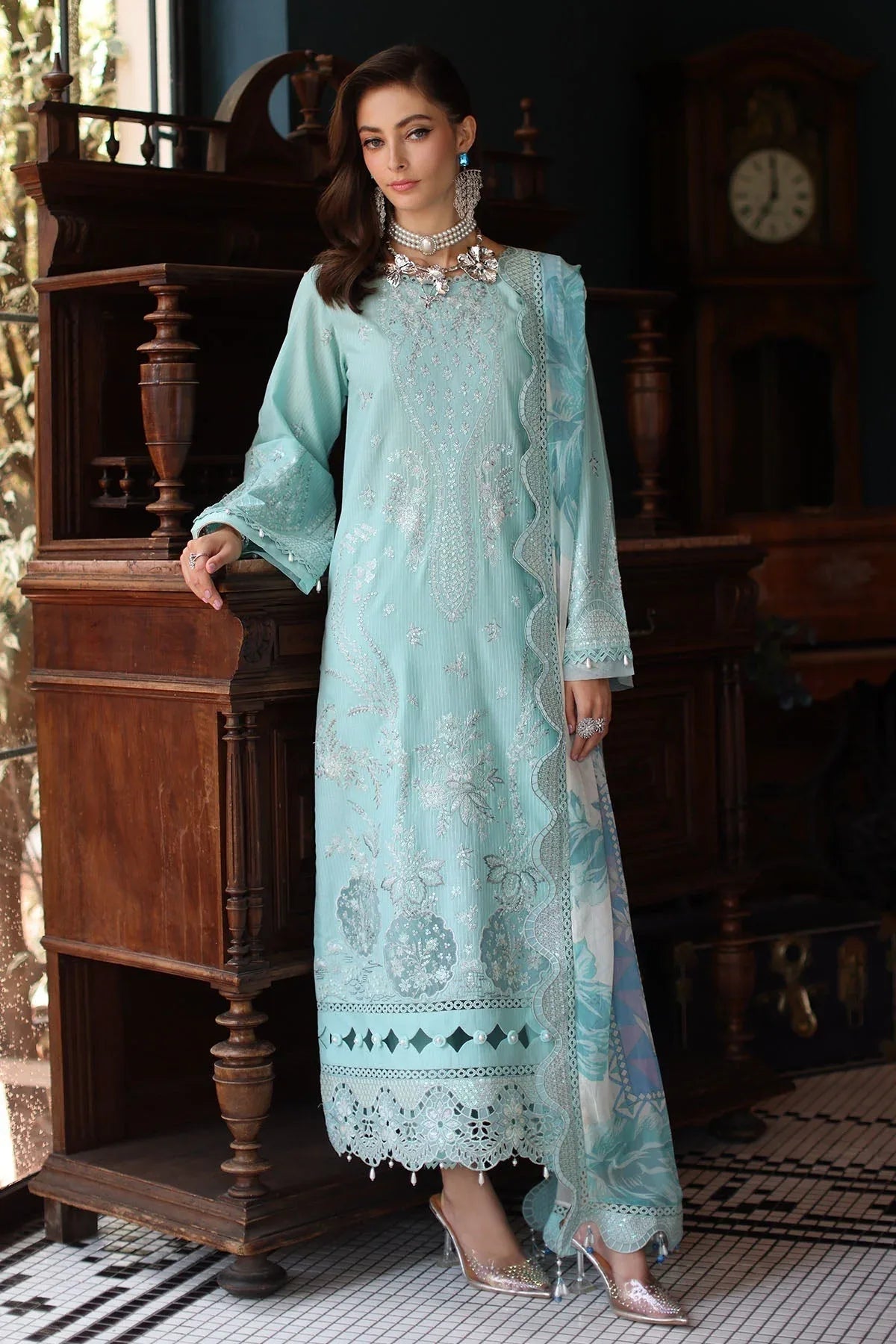 Nureh | Maya Lawn | NS-156 - Aqsa Fabrics
