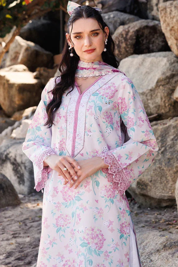 Farasha | Printed Essentials | Blossom Mist - Aqsa Fabrics