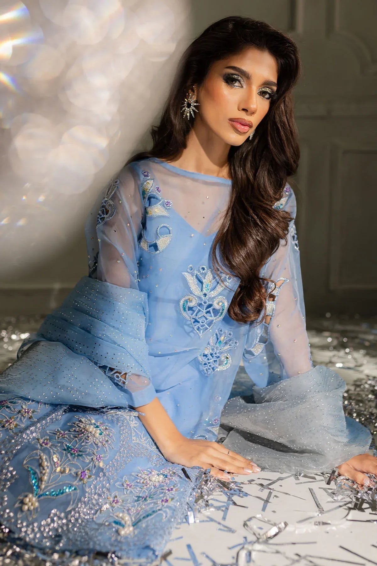 Nureh | Tiny Twinkles | Cosmic Glow TW-11 - Aqsa Fabrics