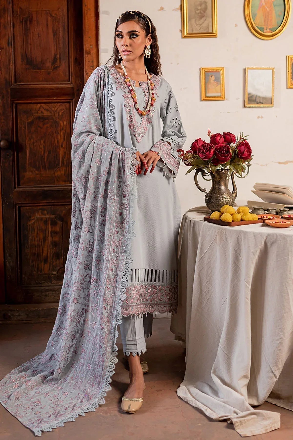 Nureh | Lawn Jacquard | NS-79 - Aqsa Fabrics