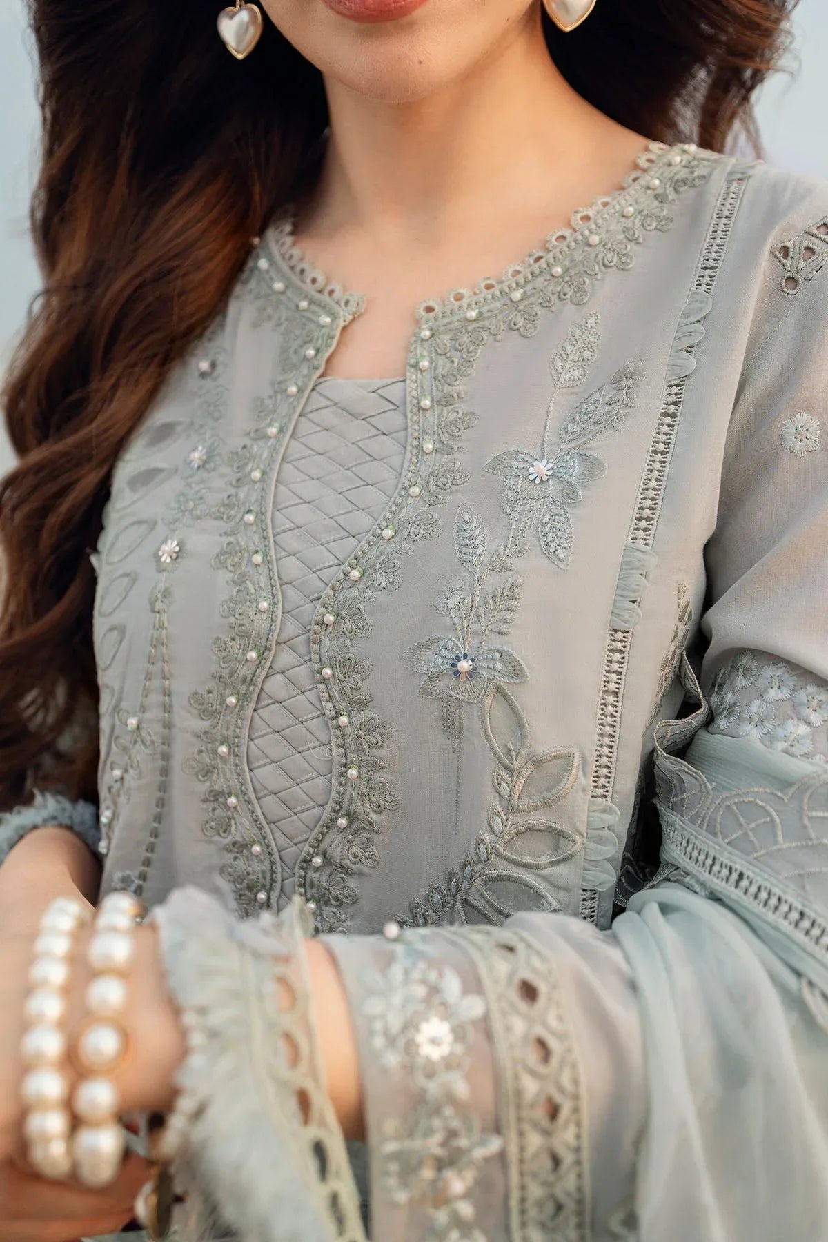 Nureh | Khuwab Luxury Lawn | NE-145 - Aqsa Fabrics