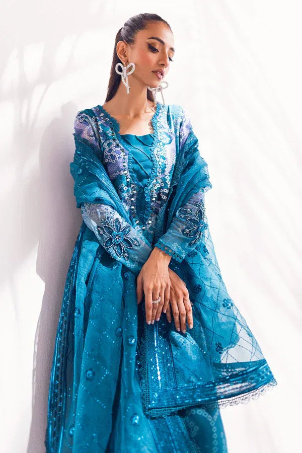 Nureh | Ballerina Formals | Blue Charm - Aqsa Fabrics
