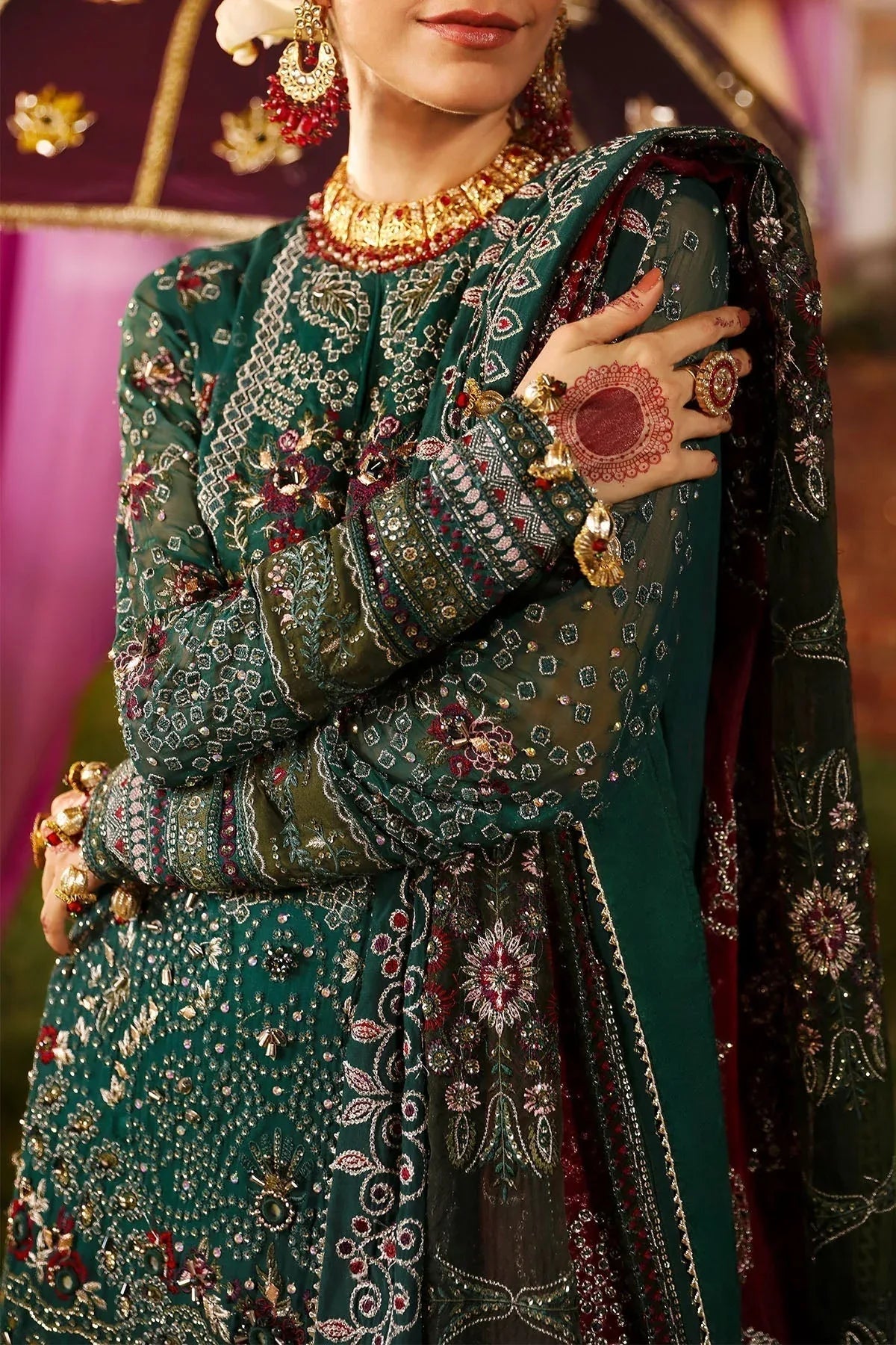 Nureh | Jhoomro Wedding Formals | NL-68 SHADMANI - Aqsa Fabrics
