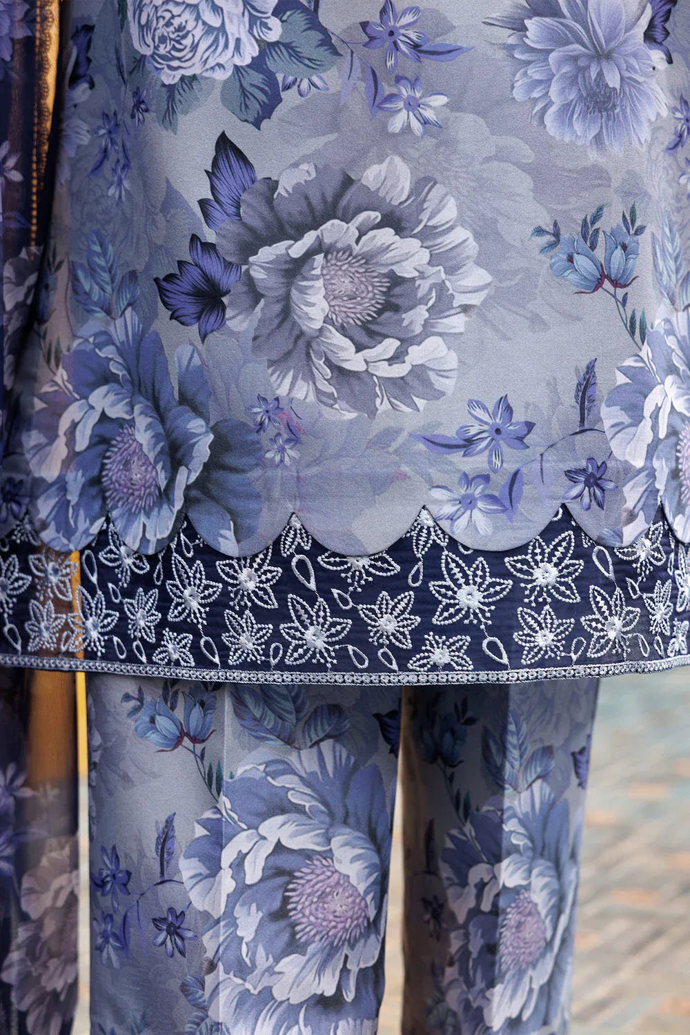 Farasha | Printed Essentials | Serene Haze - Aqsa Fabrics