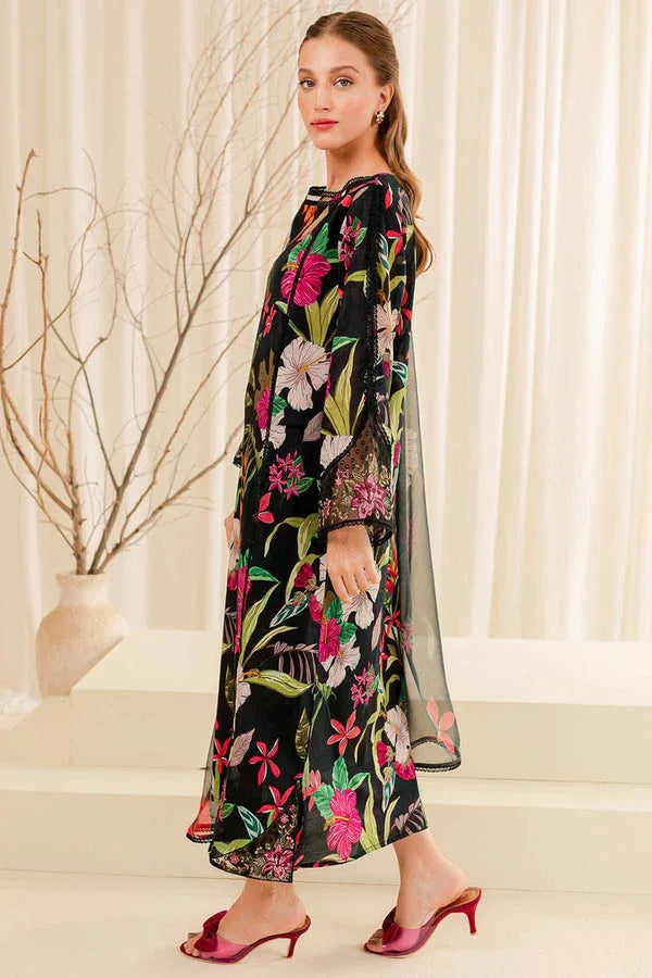 Farasha | Printed Essentials | Ebony Passion - Aqsa Fabrics