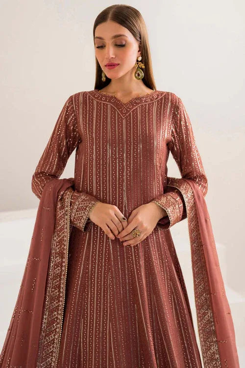 Farasha | Lumiere Formals | RUSSET - Aqsa Fabrics