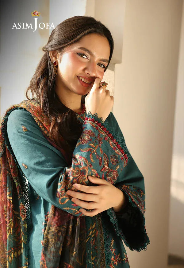 Asim Jofa | Summer Rhapsody | AJUBU-03 Embroidered Jacquard - Aqsa Fabrics