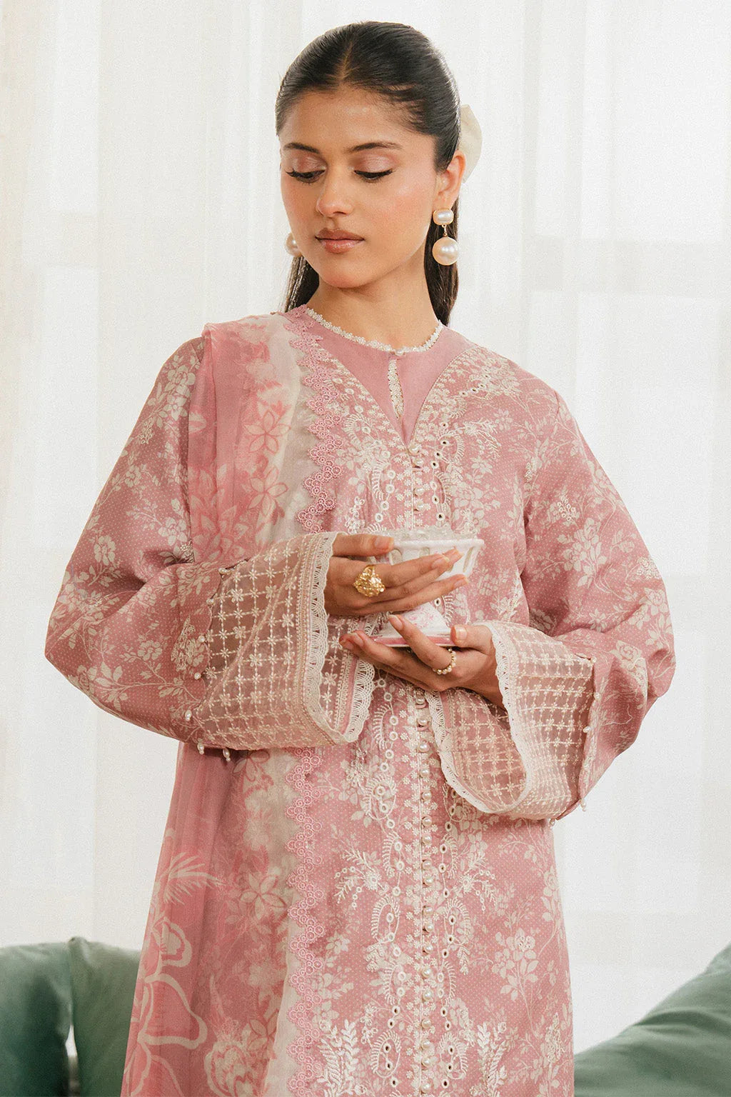 Ayzel | Armelia Printed Lawn 25 | Sylvie - Aqsa Fabrics
