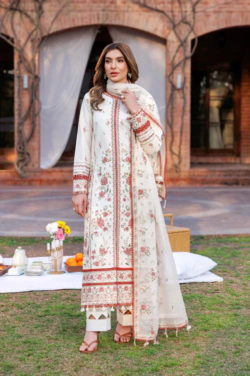 Farasha | Kaavish Lawn 24 | SURREAL WHITE - Aqsa Fabrics