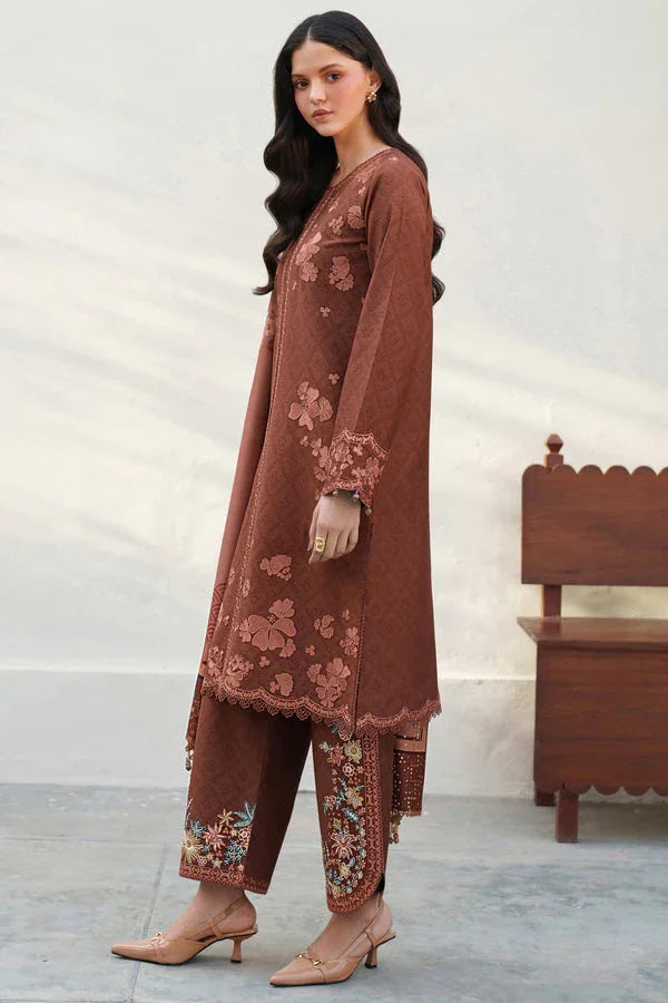 Farasha | Meline Premium Viscose 25 | Brown Clay - Aqsa Fabrics