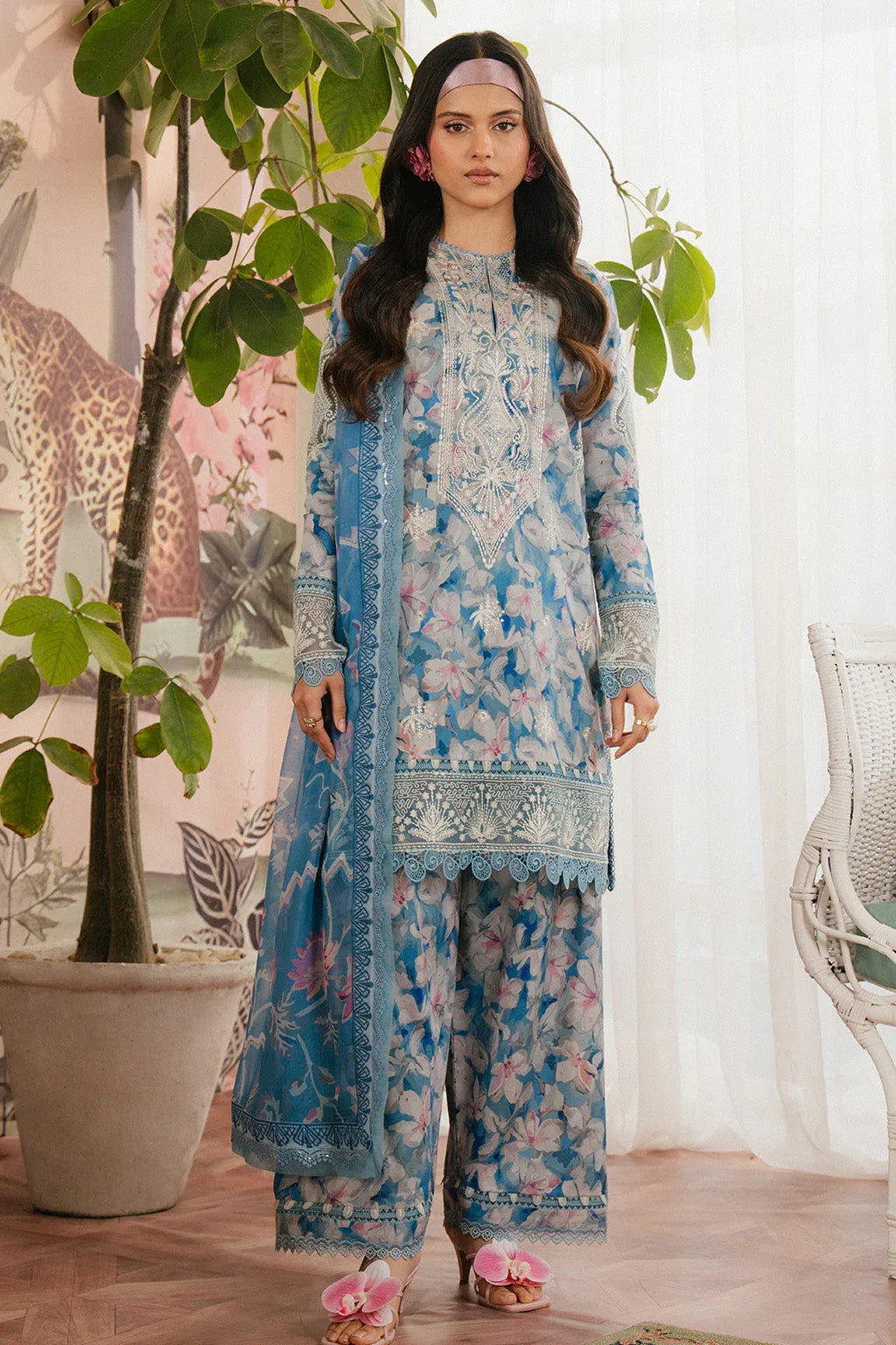 Ayzel | Armelia Printed Lawn 25 | Scilla - Aqsa Fabrics