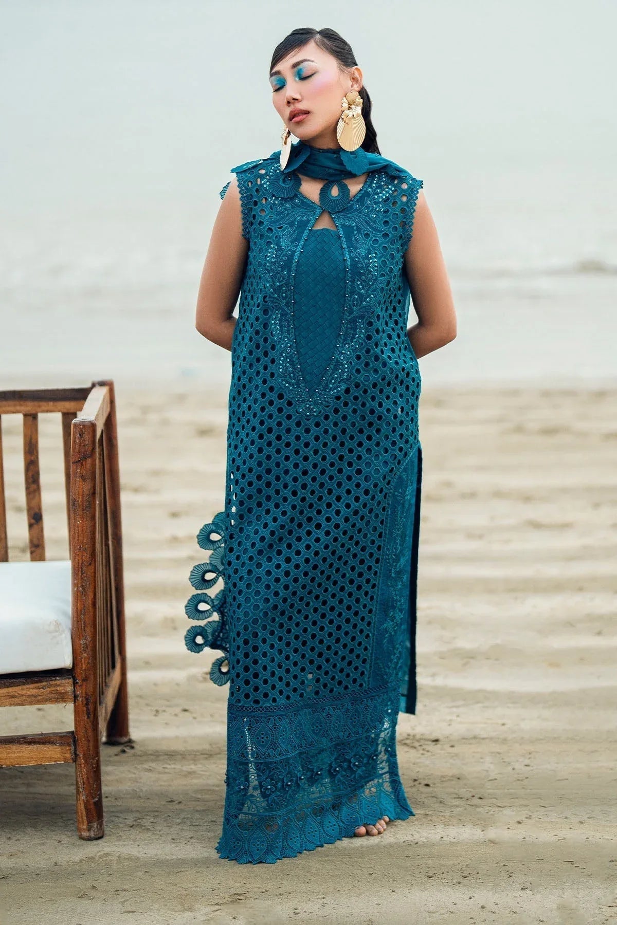 Nureh | Khuwab Luxury Lawn | NE-148 - Aqsa Fabrics