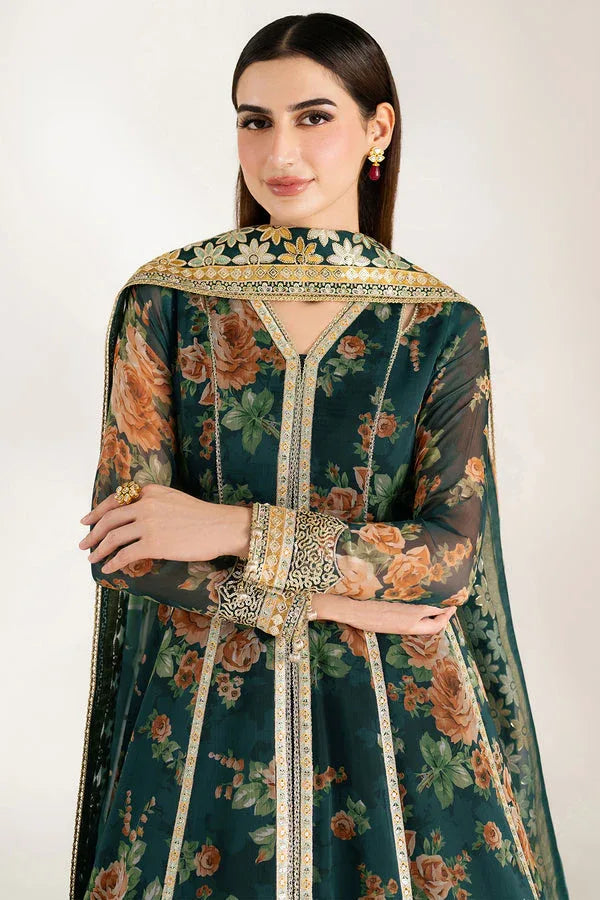 Farasha | Fiorella Formals | Teal Passion - Aqsa Fabrics