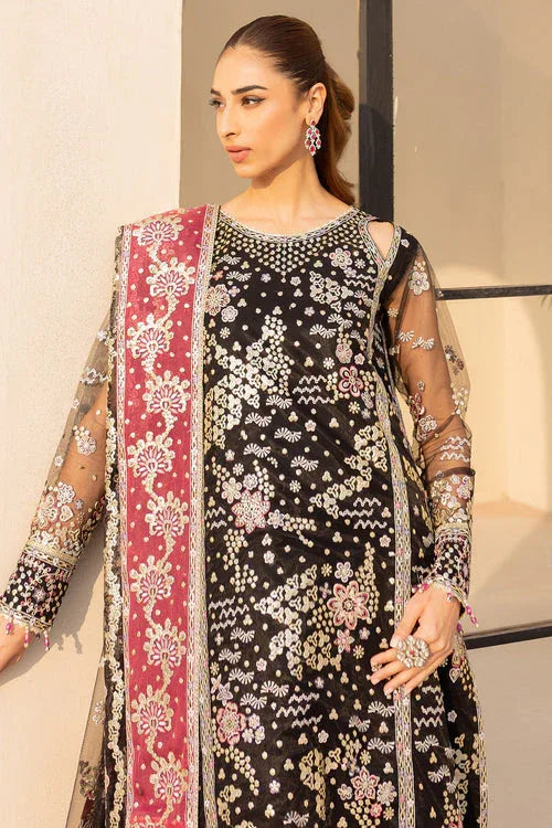 Farasha | Lu Zella Premium Formals 25 | Stardust Noir - Aqsa Fabrics