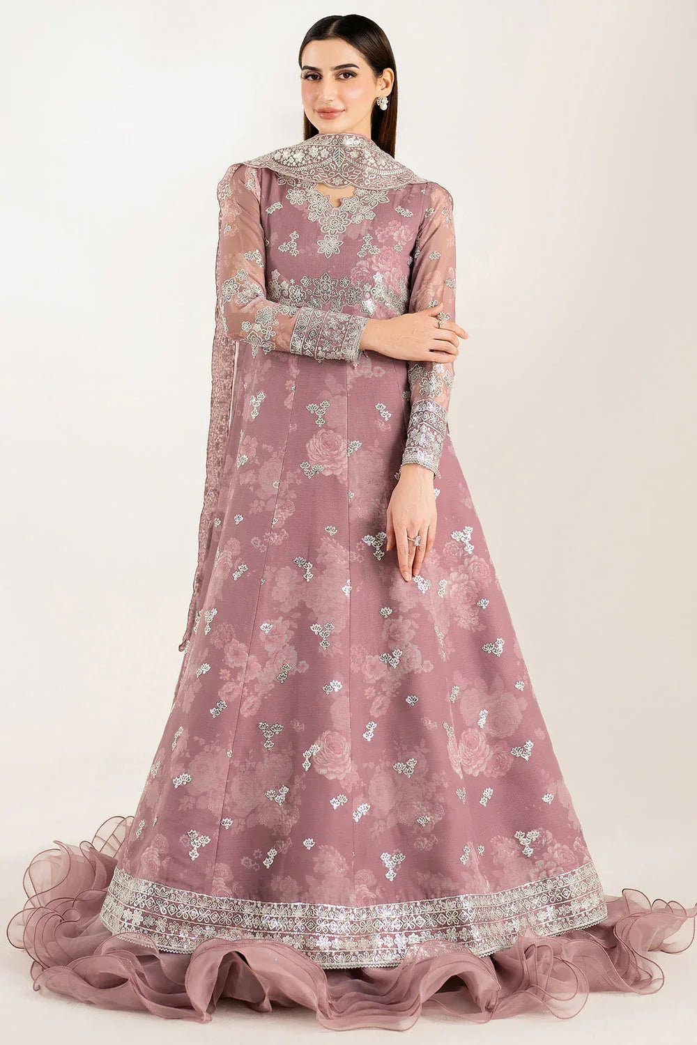 Farasha | Fiorella Formals | Rosy Spark - Aqsa Fabrics