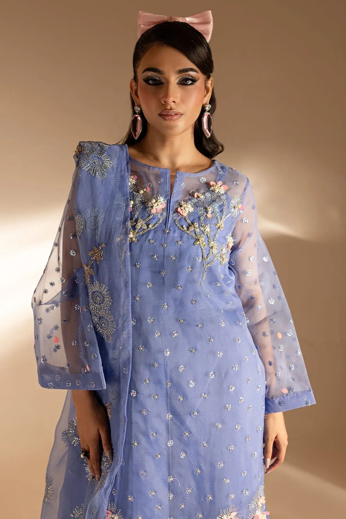 Nureh | Tiny Twinkles | TW-03 BUBBLE BERRY - Aqsa Fabrics