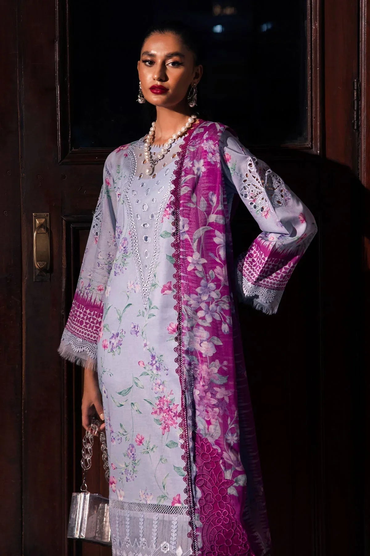Nureh | Glam Girl Lawn | GL-17 - Aqsa Fabrics