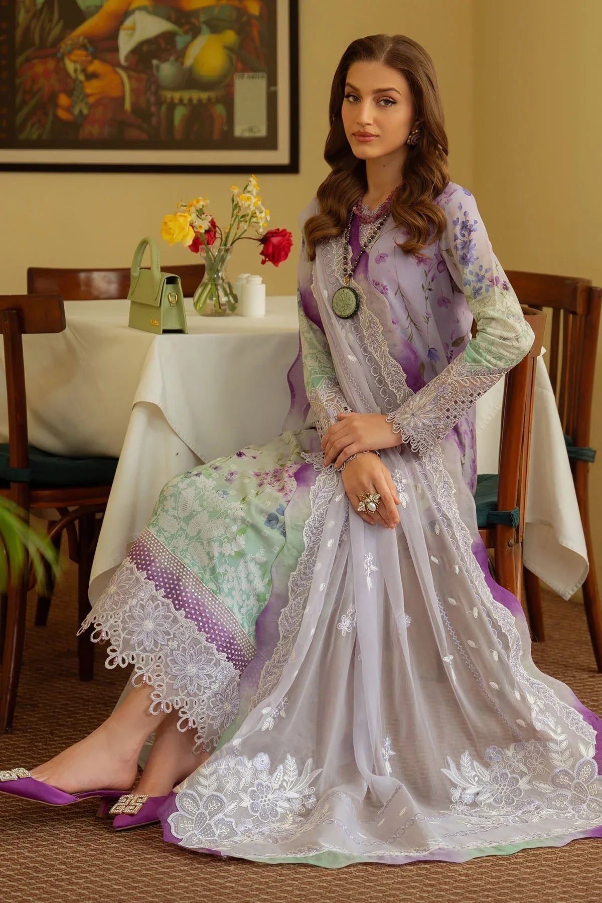 Nureh | Maya Swiss Lawn | NS-148 - Aqsa Fabrics
