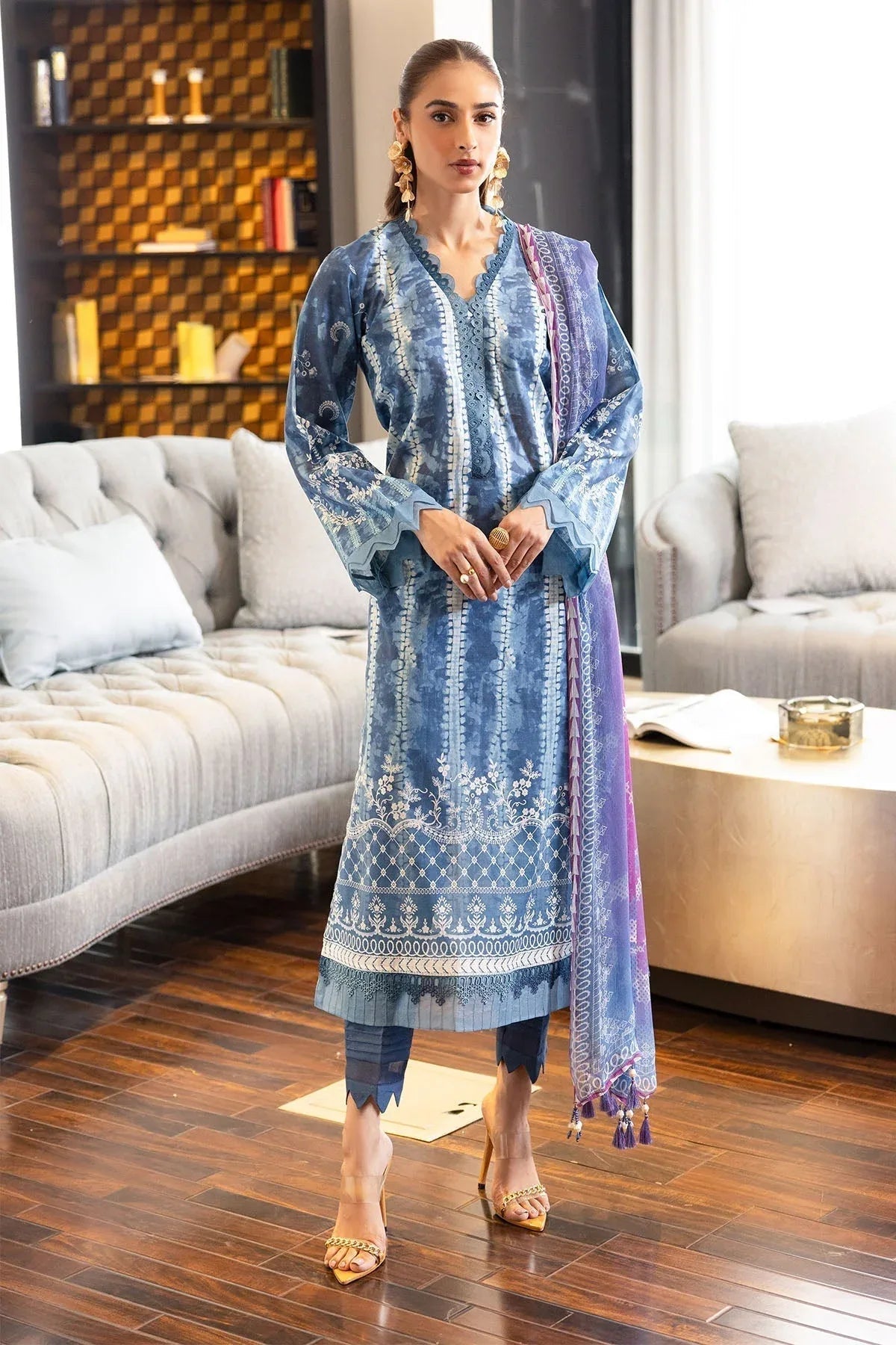 Nureh | Printed lawn 25 | SP-119 - Aqsa Fabrics