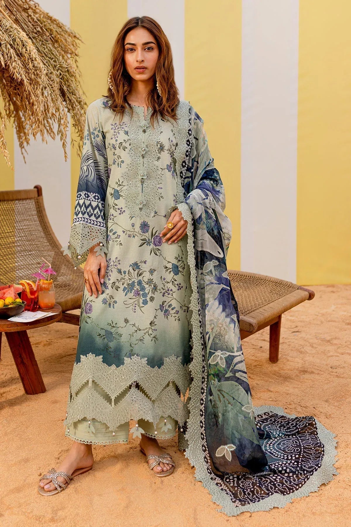 Nureh | Gardenia Lawn 25 | NSG-183 - Aqsa Fabrics