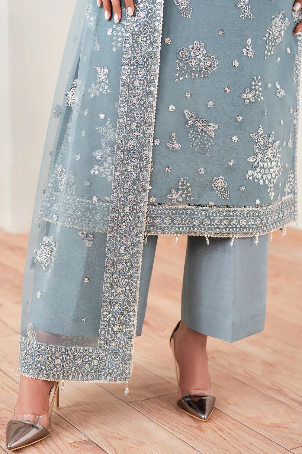 Farasha | Essence Formals 25 | Aqua Bliss - Aqsa Fabrics
