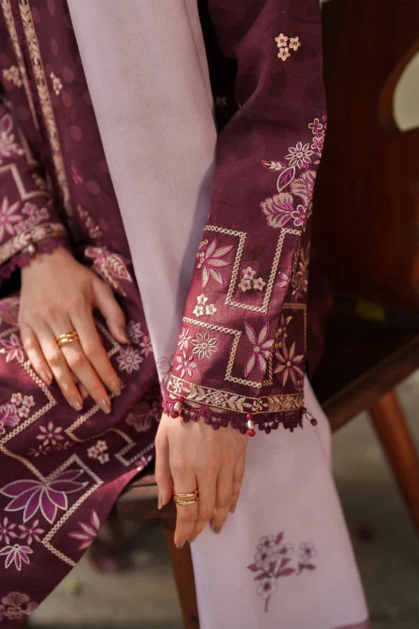 Farasha | Meline Premium Viscose 25 | Mauve Cream - Aqsa Fabrics