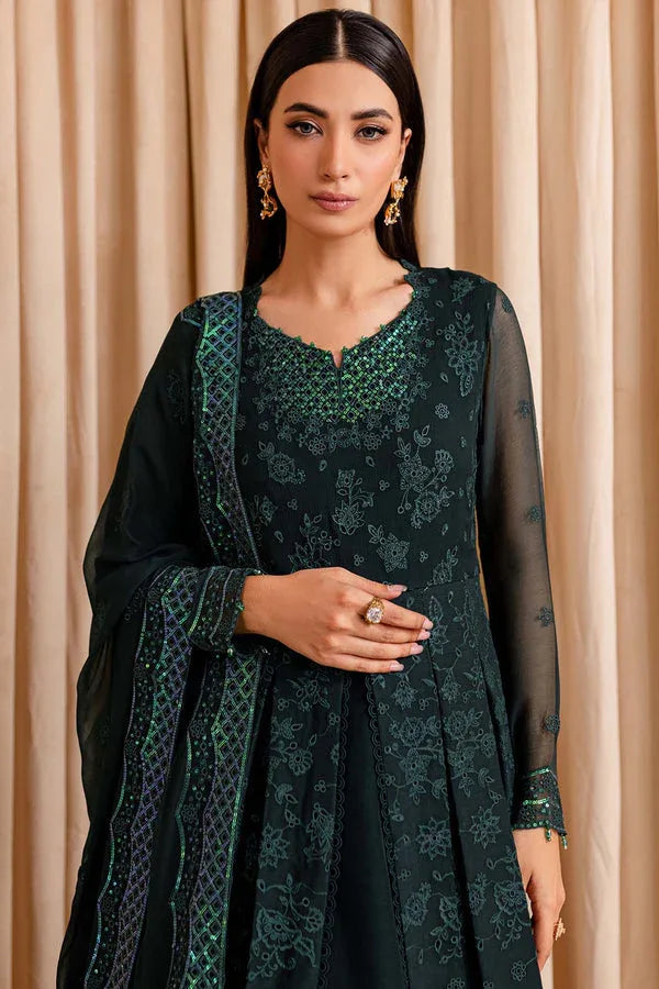 Farasha | Lumiere Formals | ENCHANTED SAGE - Aqsa Fabrics