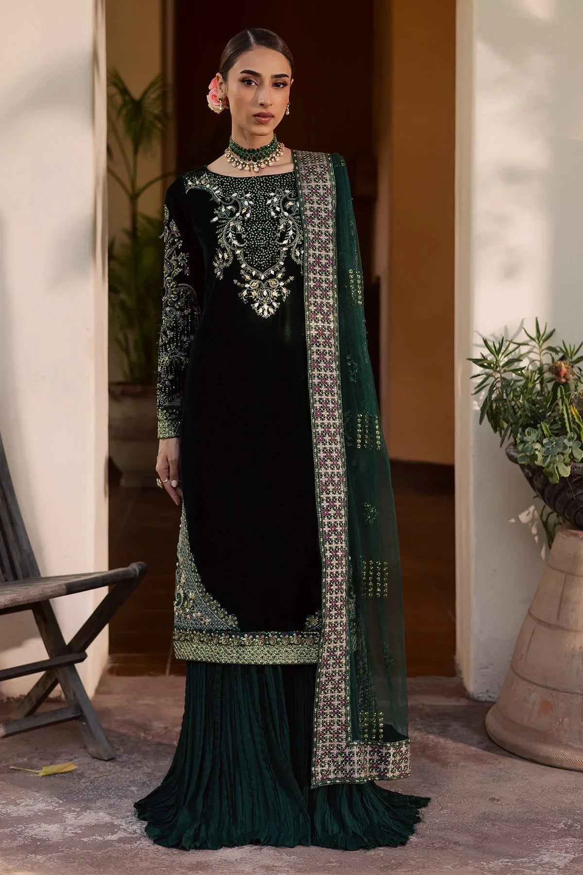 Nureh | Maya Velvet | NW-115 - Aqsa Fabrics