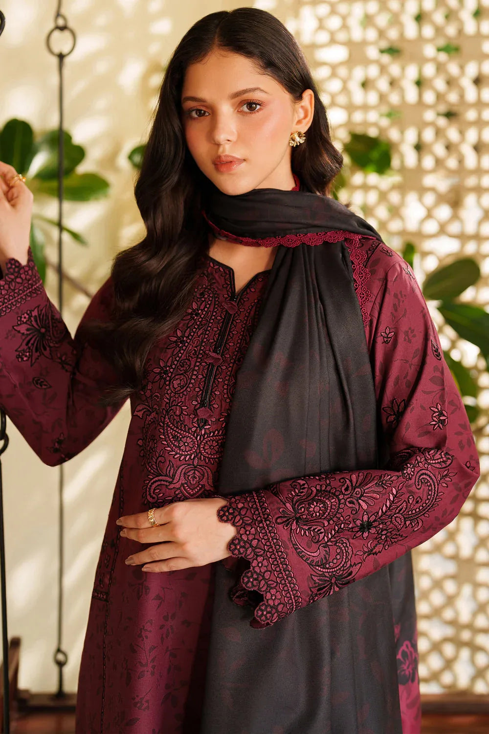 Farasha | Meline Premium Viscose 25 | Sable Bloom - Aqsa Fabrics