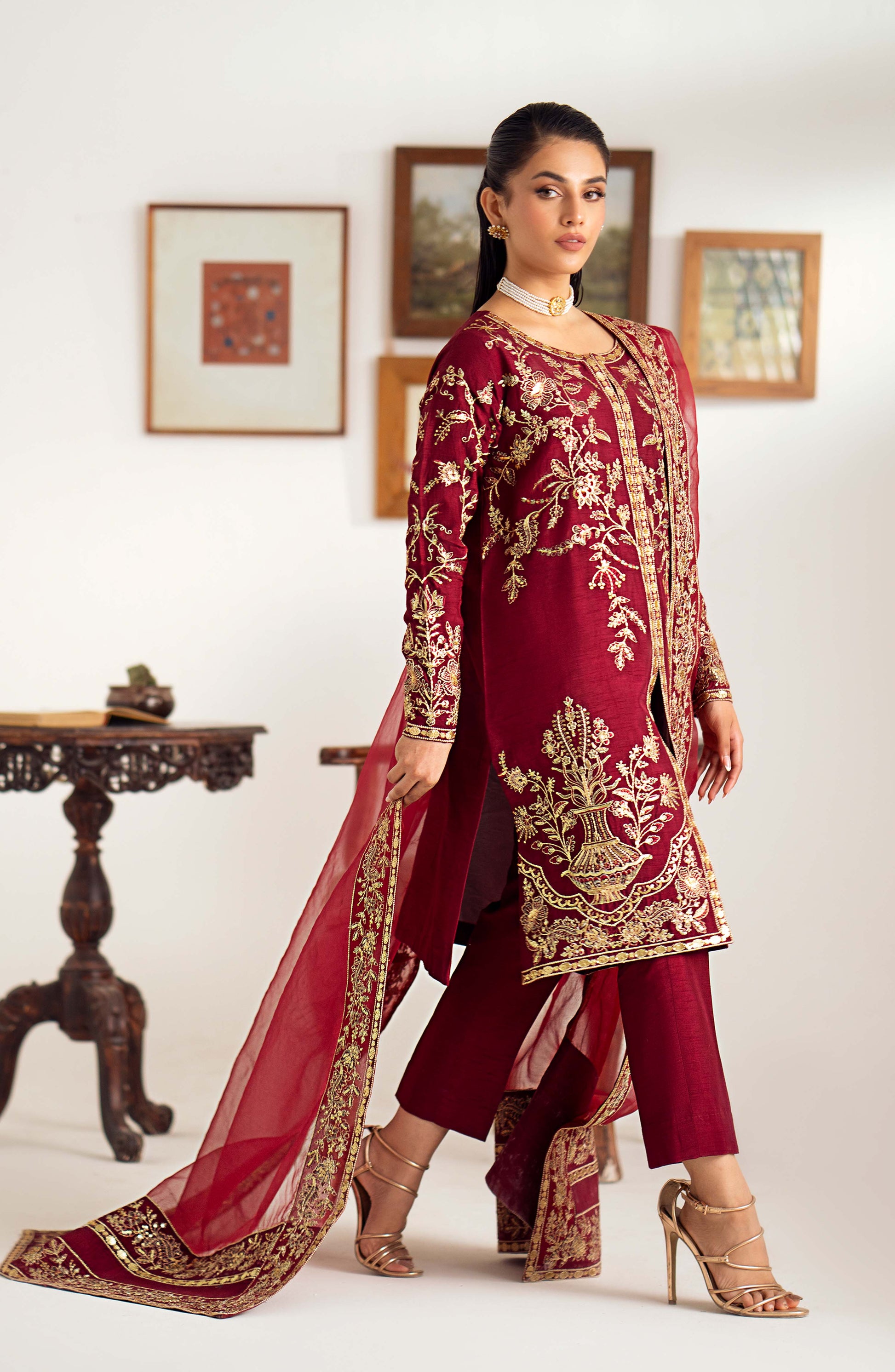 Maryum N Maria | Dastan Formals | ROSELA - MS40023 - Aqsa Fabrics