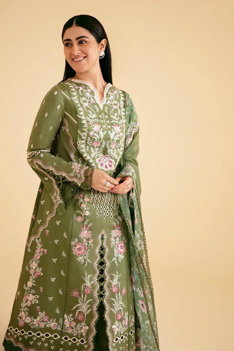 Qalamkar | Qlinekari Luxury Lawn | SQ-14 SEMAL - Aqsa Fabrics
