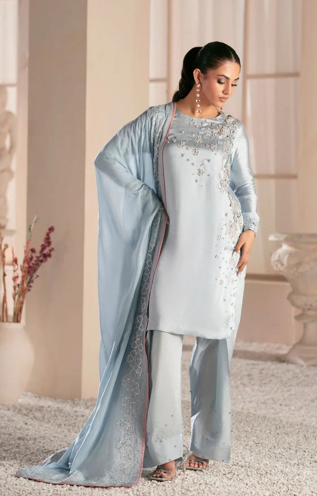 Ajr Couture | Symphony Luxe Festive 25 | Midnight Bloom - Aqsa Fabrics
