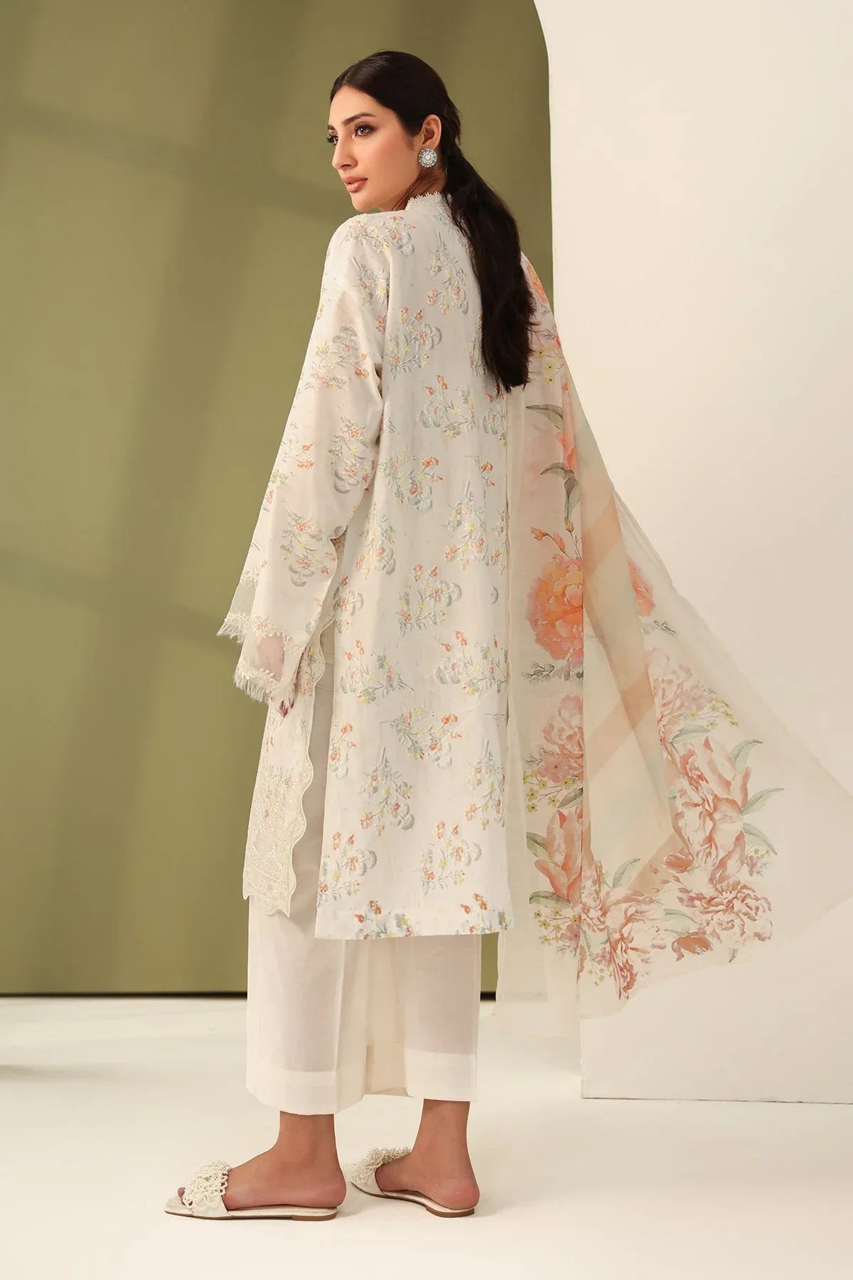 Baroque | Eid Printique | EMBROIDERED PRINTED LAWN UF-4181 - Aqsa Fabrics