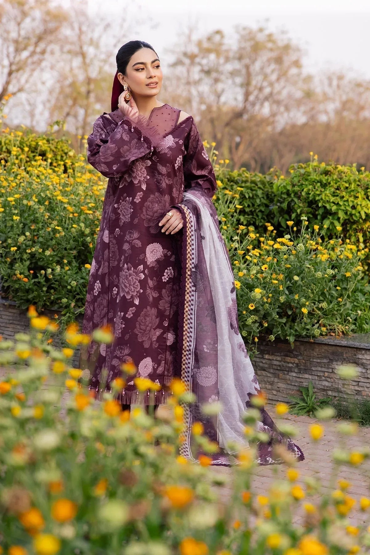 Alizeh | Sheen Lawn Prints 24 | ASTER - Aqsa Fabrics