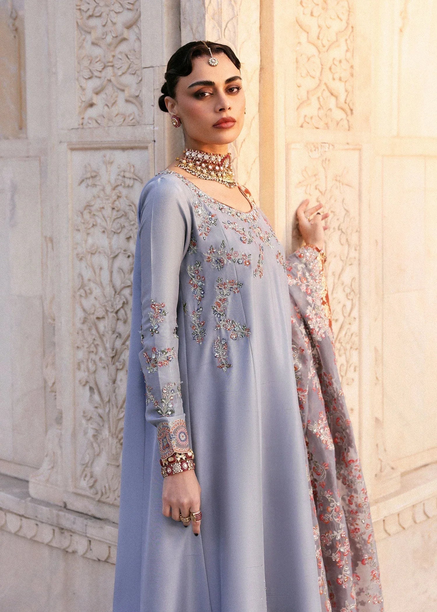 Hussain Rehar | Luxury Pret AW 25 | Periwina - Aqsa Fabrics