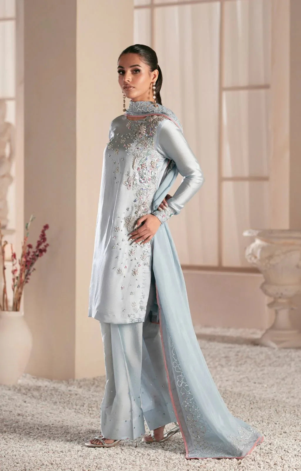 Ajr Couture | Symphony Luxe Festive 25 | Midnight Bloom - Aqsa Fabrics