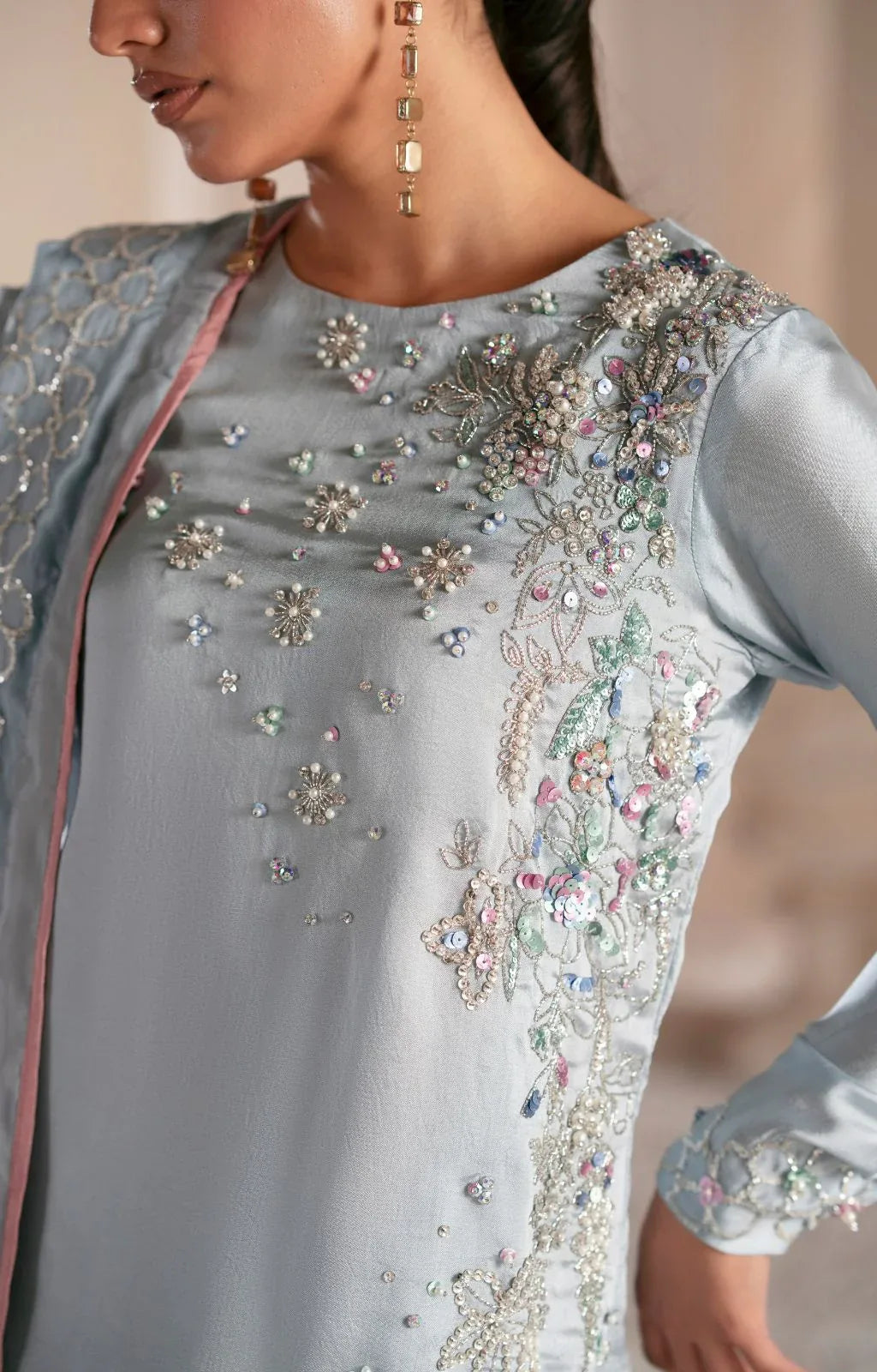 Ajr Couture | Symphony Luxe Festive 25 | Midnight Bloom - Aqsa Fabrics