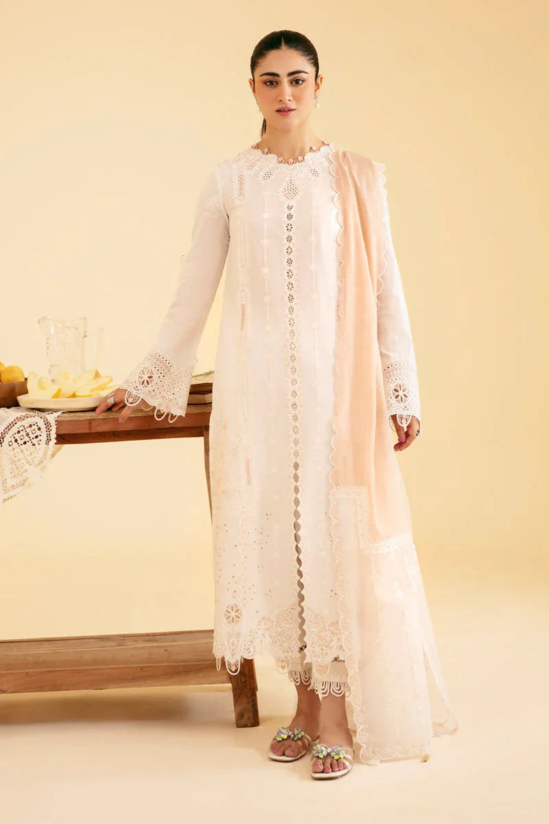 Qalamkar | Qlinekari Luxury Lawn | SQ-07 CARMIN - Aqsa Fabrics