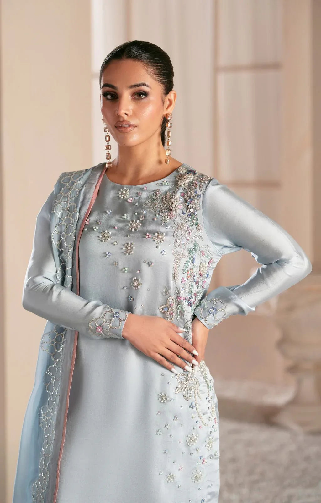 Ajr Couture | Symphony Luxe Festive 25 | Midnight Bloom - Aqsa Fabrics