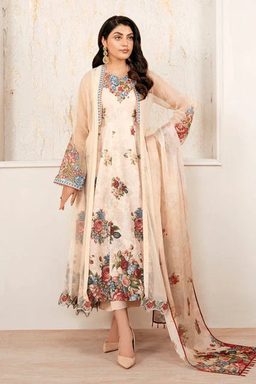 Baroque | Luxury Pret 25 | EMBROIDERED CHIFFON PR-1053 - Aqsa Fabrics