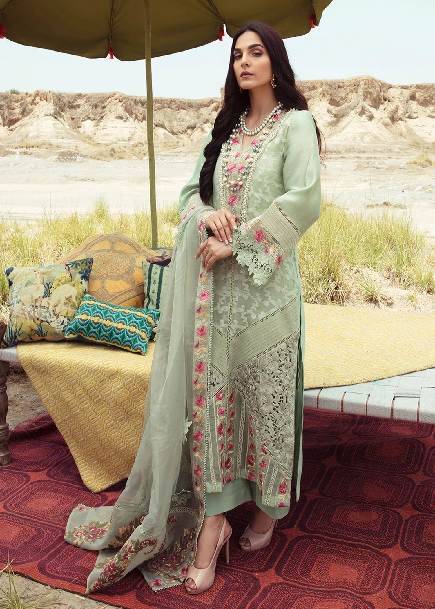 Saira Shakira | Luxury Pret |Parakeet - Aqsa Fabrics