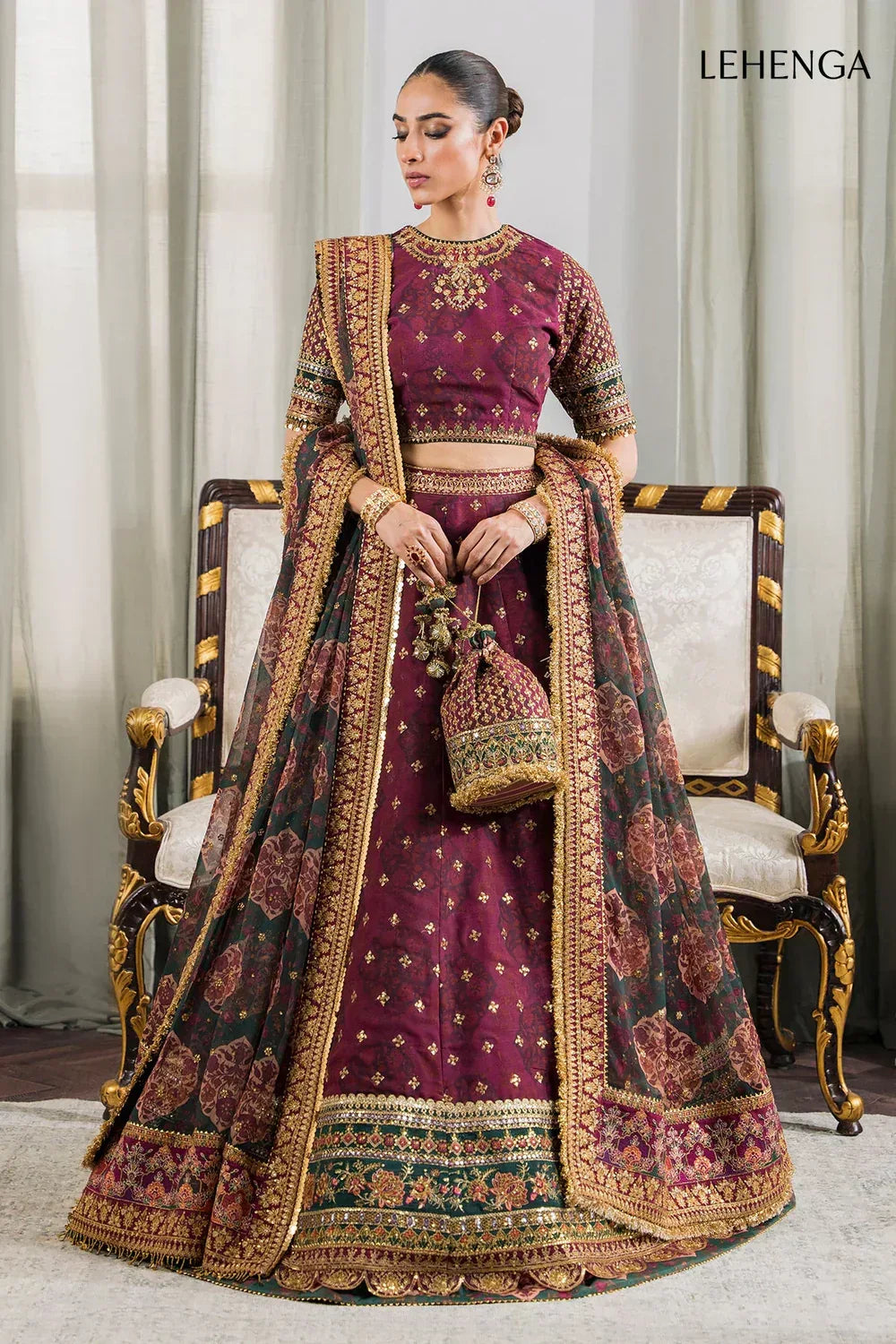 Baroque | Chantelle Embroidered Collection | CH12-03 - Aqsa Fabrics
