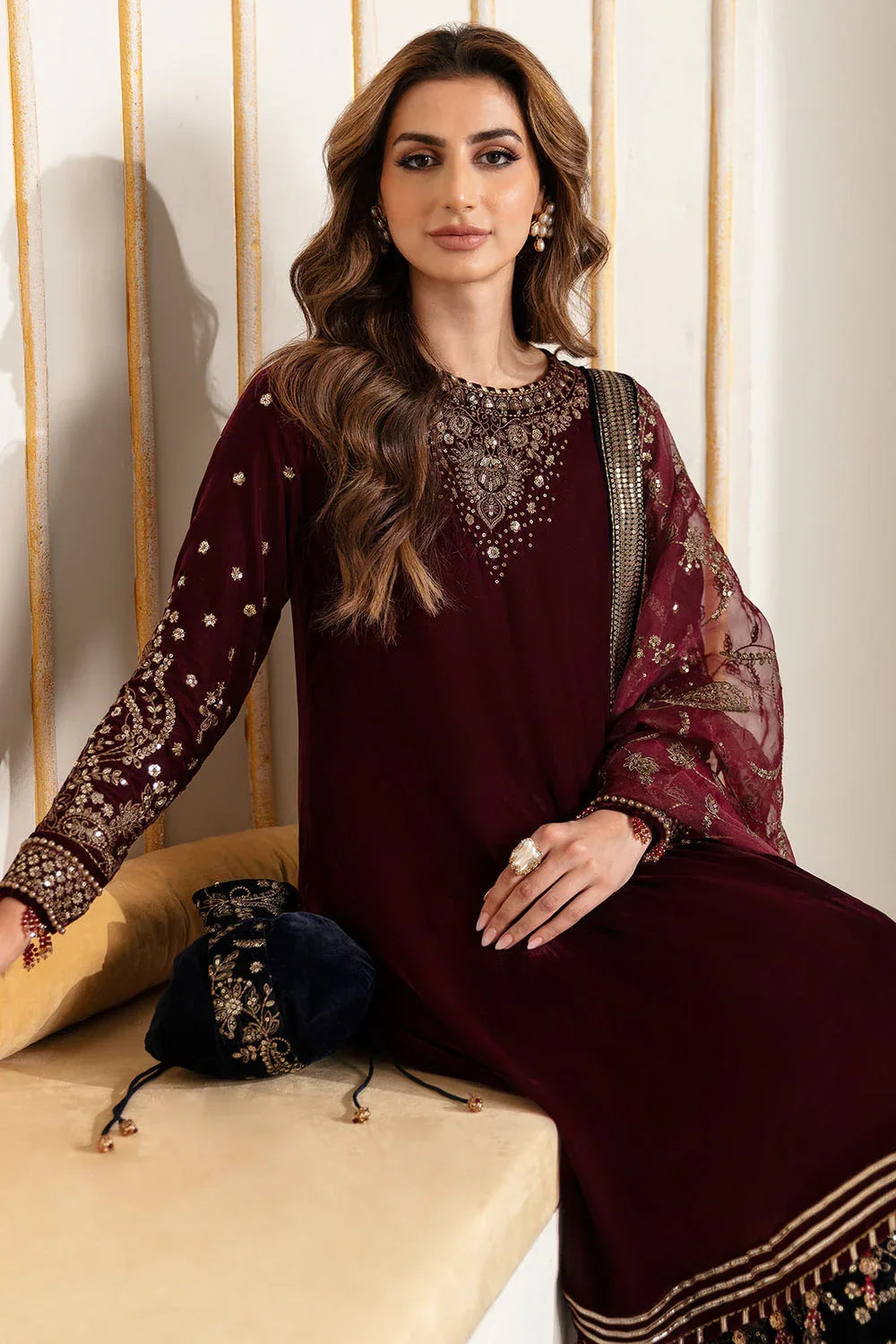 Jazmin | Velvet Edit 24 | Velvet Formal VF-2018 - Aqsa Fabrics